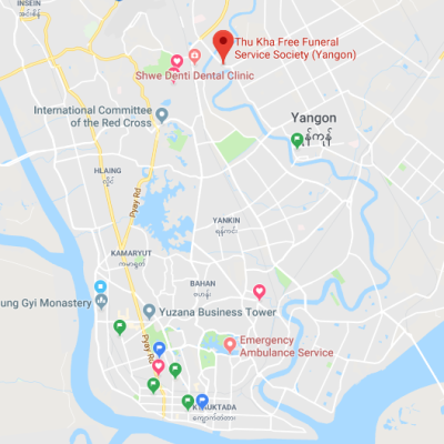 Map of Thu Kha Free Funeral Service Society (Yangon)